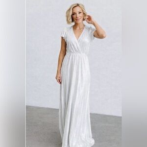 Baltic Born Shimmer White Maxi Dress